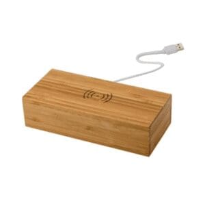 Bamboo wireless charger 5W, clock V0137